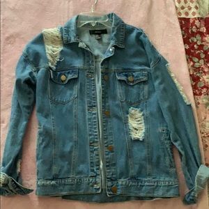 Forever 21 Distressed Jean Jacket